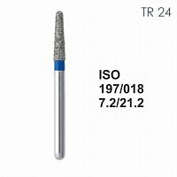 Бор алмазный MANI TR-24 по ISO 197, конус,018х7,2х21,2мм,макс.скорость 300 тыс.об,зерн.S,5шт