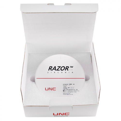 Диск циркониевый Razor 800, однослойный, размер 98х14мм, оттенок A4, UNC Inc (Корея) от Дентал-Ист фото 8