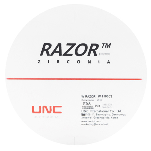 Диск циркониевый Razor 1100, размер 98х12мм, оттенок C3, однослойный