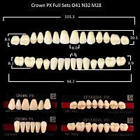 Зубы PX CROWN / EFUCERA, цвет B2, фасон O41/N32/28, полный гарнитур, 28шт. от Дентал-Ист