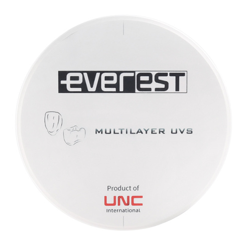 Диск циркониевый Everest Multilayer UVS, размер 95х14 мм, цвет B3, многослойный, для ускоренной синтеризации за 40 минут