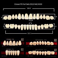 Зубы PX CROWN / EFUCERA, цвет A3,5, фасон S51S/N42/30, полный гарнитур, 28шт. от Дентал-Ист