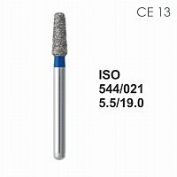 Бор алмазный MANI CE-13 по ISO 544, конус,021х5,5х19,0мм,макс.скорость 300 тыс.об,зерн.S,5шт