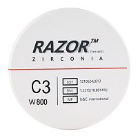 Диск циркониевый Razor 800, однослойный, размер 98х16мм, оттенок C3, UNC Inc (Корея)