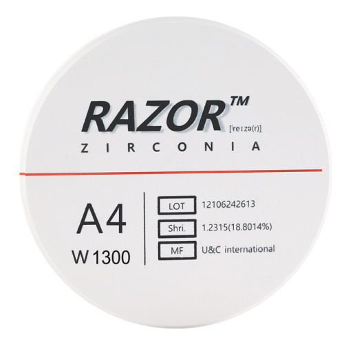 Диск циркониевый Razor 1300, размер 98х16мм, оттенок A4, однослойный