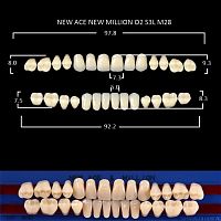 Зубы NEW ACE/NEW MILLION, цвет D4, фасон O2/S3L/M28, полный гарнитур, 28шт. от Дентал-Ист