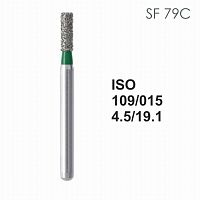 Бор алмазный MANI SF-79C по ISO 109, цилиндр,015х4,5х19,1мм,макс.скорость 300 тыс.об,зерн.C,5шт