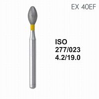 Бор алмазный MANI EX-40EF по ISO 277, яйцо,023х4,2х19,0мм,макс.скорость 300 тыс.об,зерн.EF,5шт
