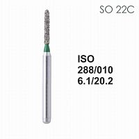 Бор алмазный MANI SO-22C по ISO 288, торпеда,010х6,1х20,2мм,макс.скорость 300 тыс.об,зерн.C,5шт