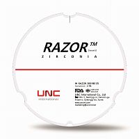 Диск циркониевый Razor 800, однослойный Zirconzahn, 95х25мм, B2, UNC Inc (Корея) от Дентал-Ист