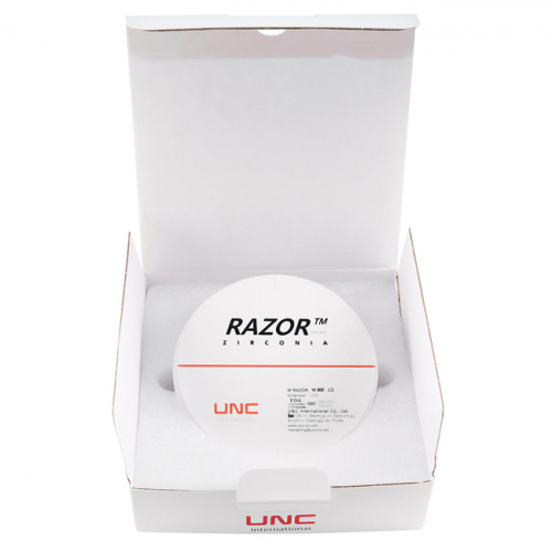Диск циркониевый Razor 800, однослойный, размер 98х22мм, оттенок C3, UNC Inc (Корея) от Дентал-Ист фото 8