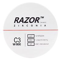Диск циркониевый Razor 800, однослойный Zirconzahn, 95х25мм, C3, UNC Inc (Корея) от Дентал-Ист