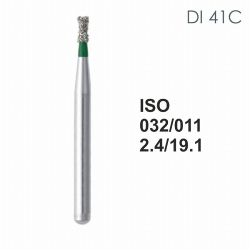Бор алмазный MANI DI-41C по ISO 032, обр.конус.,011х2,4х19,1мм,макс.скорость 450 тыс.об,зерн.C,5шт