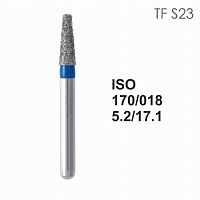 Бор алмазный MANI TF-S23 по ISO 170, конус,018х5,2х17,1мм,макс.скорость 300 тыс.об,зерн.S,5шт