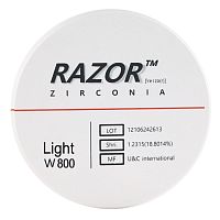 Диск циркониевый Razor 800, однослойный, размер 98х18мм, оттенок Light, UNC Inc (Корея)