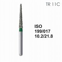 Бор алмазный MANI TR-11С по ISO 199, конус,017х10,2х21,8мм,макс.скорость 300 тыс.об,зерн.C,5шт