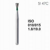 Бор алмазный MANI SI-47C по ISO 010, об.конус,015х1,6х19,0мм,макс.скорость 450 тыс.об,зерн.C,5шт