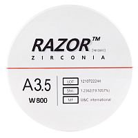 Диск циркониевый Razor 800, однослойный, размер 98х25мм, оттенок A3.5, UNC Inc (Корея)