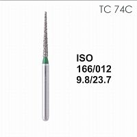 Бор алмазный MANI TC-74C по ISO 166, конус,012х9,8х23,7мм,макс.скорость 300 тыс.об,зерн.C,5шт