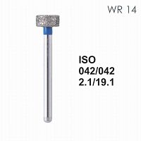 Бор алмазный MANI WR-14 по ISO 042, колесо,042х2,1х19,1мм,макс.скорость 160 тыс.об,зерн.S,5шт
