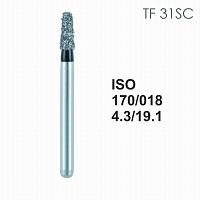 Бор алмазный MANI TF-31SC по ISO 170, конус,018х4,3х19,1мм,макс.скорость 300 тыс.об,зерн.SC,5шт