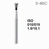 Бор алмазный MANI SI-48SC по ISO 010, об.конус,019х1,6х19,1мм,макс.скорость 450 тыс.об,зерн.SC,5шт