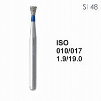 Бор алмазный MANI SI-48 по ISO 010, об.конус,017х1,6х19,0мм,макс.скорость 450 тыс.об,зерн.S,5шт