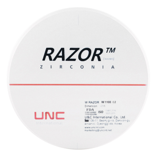 Диск циркониевый Razor 1100, размер 95х18мм, оттенок C2, однослойный