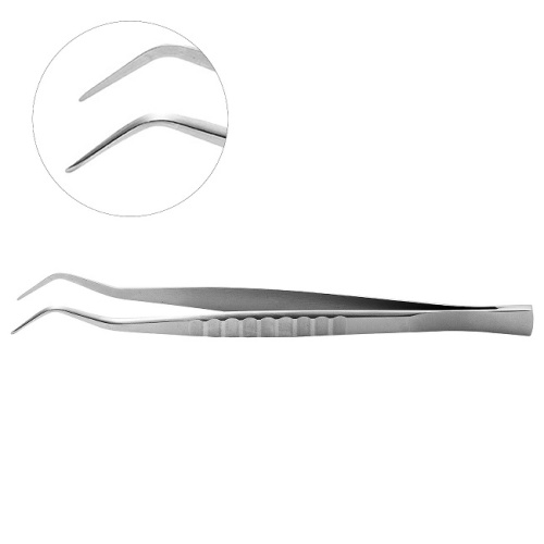 Пинцет стоматологический изогнутый mini #18