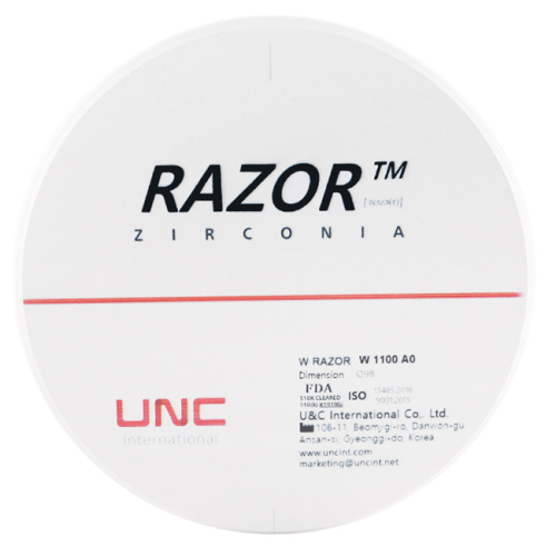 Диск циркониевый Razor 1100, размер 98х20мм, оттенок A0, однослойный