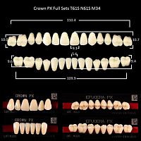 Зубы PX CROWN / EFUCERA, цвет A2, фасон T61S/N61S/34, полный гарнитур, 28шт. от Дентал-Ист