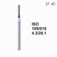 Бор алмазный MANI SF-40 по ISO 109, цилиндр,010х4,3х20,1мм,макс.скорость 450 тыс.об,зерн.S,5шт