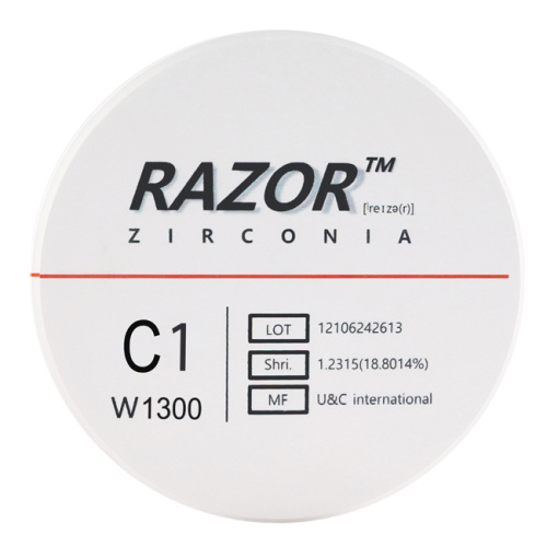Диск циркониевый Razor 1300, размер 98х16мм, оттенок C1, однослойный