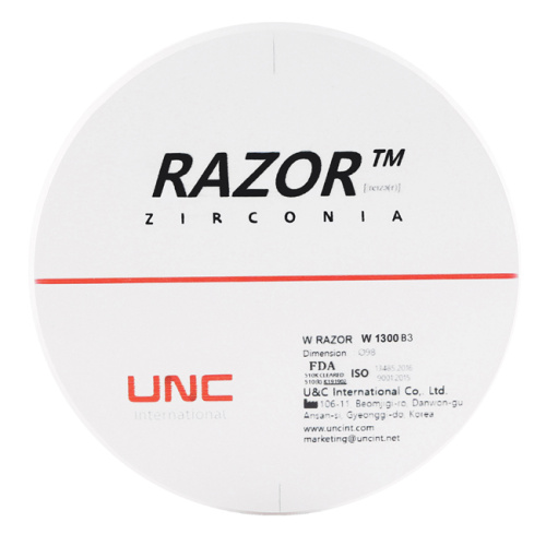 Диск циркониевый Razor 1300, размер 98х22мм, оттенок B3, однослойный