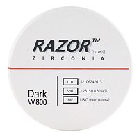 Диск циркониевый Razor 800, однослойный, размер 98х18мм, оттенок Dark, UNC Inc (Корея)
