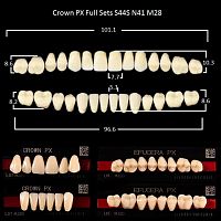 Зубы PX CROWN / EFUCERA, цвет A2, фасон S44S/N41/28, полный гарнитур, 28шт. от Дентал-Ист