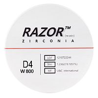 Диск циркониевый Razor 800, однослойный Zirconzahn, 95х25мм, D4, UNC Inc (Корея) от Дентал-Ист
