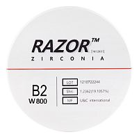 Диск циркониевый Razor 800, однослойный Zirconzahn, 95х25мм, B2, UNC Inc (Корея) от Дентал-Ист