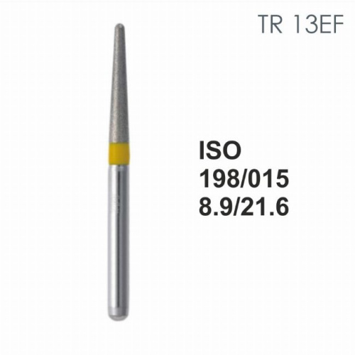 Бор алмазный MANI TR-13EF по ISO 198, конус,015х8,9х21,6мм,макс.скорость 300 тыс.об,зерн.EF,5шт