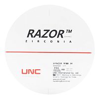 Диск циркониевый Razor 800, однослойный Zirconzahn, 95х12мм, B4, UNC Inc (Корея)