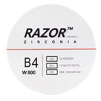 Диск циркониевый Razor 800, однослойный, размер 98х25мм, оттенок B4, UNC Inc (Корея)