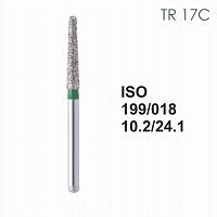 Бор алмазный MANI TR-17C по ISO 199, конус,018х10,2х24,1мм,макс.скорость 300 тыс.об,зерн.C,5шт