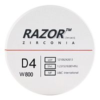 Диск циркониевый Razor 800, однослойный, размер 98х16мм, оттенок D4, UNC Inc (Корея) от Дентал-Ист