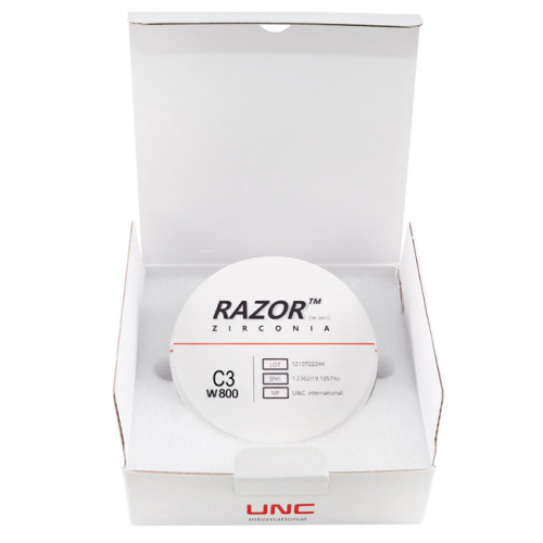 Диск циркониевый Razor 800, однослойный Zirconzahn, 95х25мм, C3, UNC Inc (Корея) от Дентал-Ист фото 8