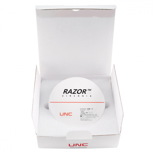 Диск циркониевый Razor 800, однослойный, размер 98х22мм, оттенок A1, UNC Inc (Корея) от Дентал-Ист фото 8