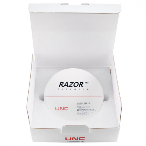 Диск циркониевый Razor 800, однослойный, размер 98х18мм, оттенок C3, UNC Inc (Корея) от Дентал-Ист фото 8
