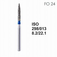Бор алмазный MANI FO-24 по ISO 298, торпеда,013х8,2х22,1мм,макс.скорость 300 тыс.об,зерн.S,5шт