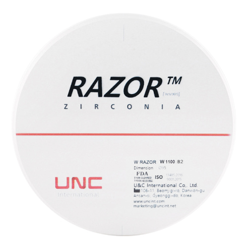 Диск циркониевый Razor 1100, размер 95х18мм, оттенок B2, однослойный