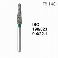 Бор алмазный MANI TR-14C по ISO 198, конус,023х9,4х22,1мм,макс.скорость 300 тыс.об,зерн.C,5шт