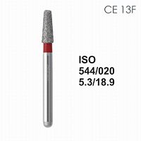 Бор алмазный MANI CE-13F по ISO 544, конус,020х5,3х18,9мм,макс.скорость 300 тыс.об,зерн.F,5шт